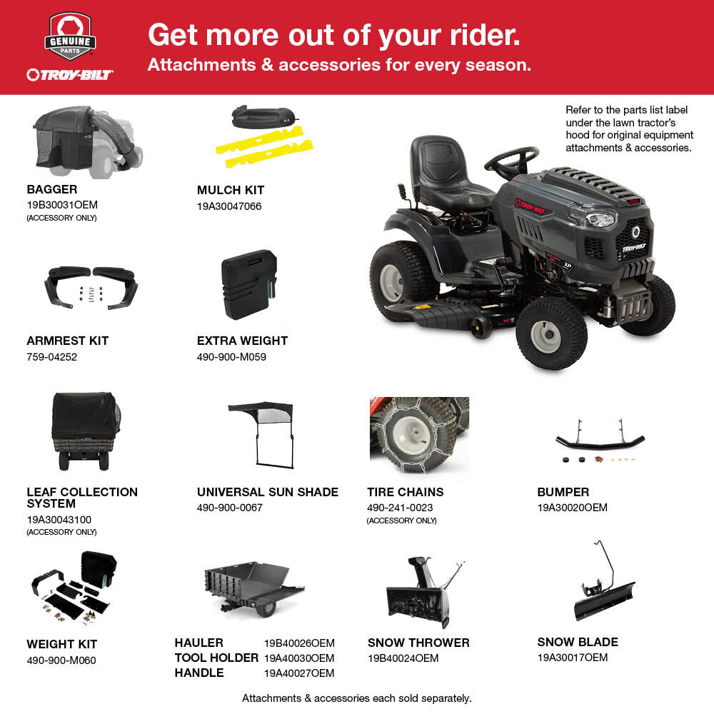 Troy bilt xp 46 inch riding mower 2025